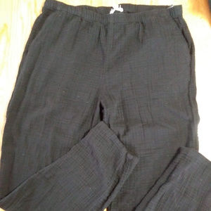 Eileen Fisher Tapered Cotton Gauze Pull-On Pant